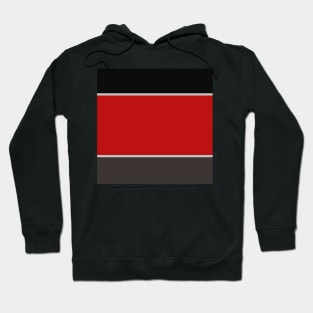 red and black abstract minimalist design Hoodie